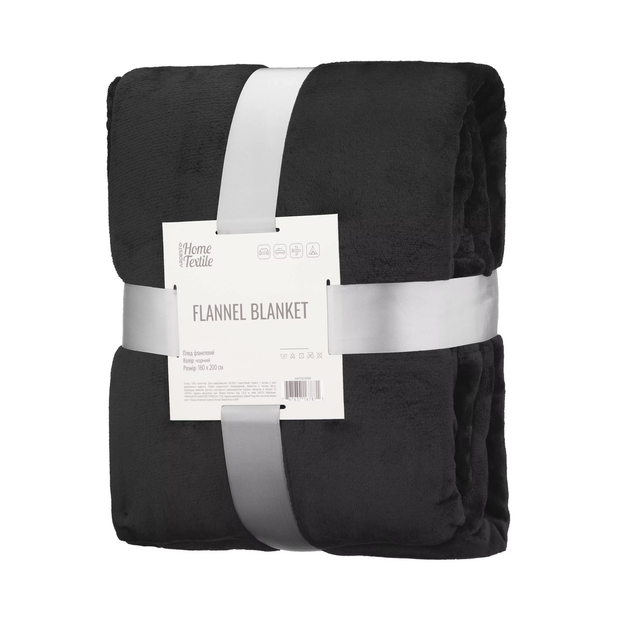 Плед ARDESTO Flannel 160х200 см, 100% полиэстер, черный - Фото 2 Плед ARDESTO Flannel 160х200 см, 100% полиэстер, черный - изображение 2
