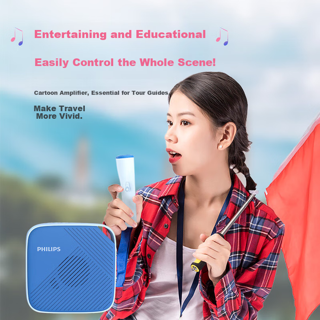 Колонка PHILIPS TAS4405 портативная Bluetooth с микрофоном и слотом для карты памяти - изображение 5