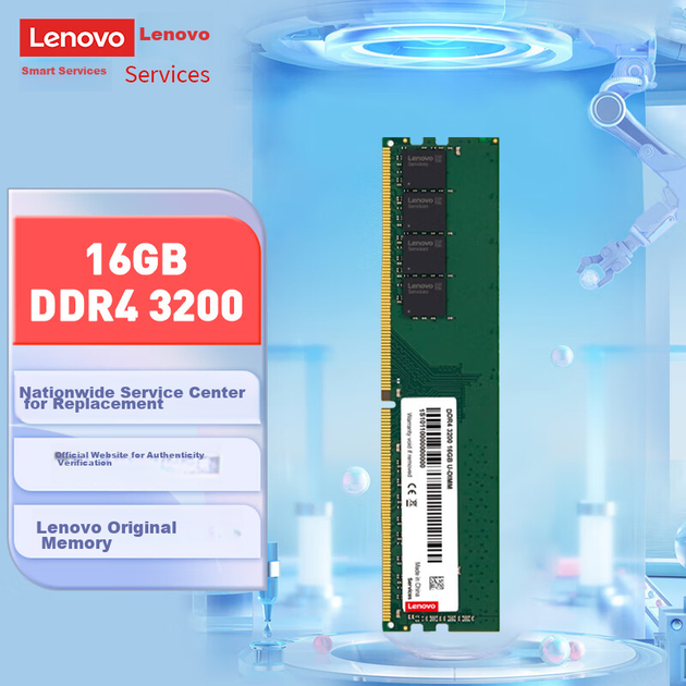Модуль оперативной памяти Lenovo 16 ГБ DDR4 3200 для настольного компьютера - изображение 10