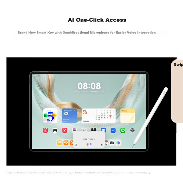 Стилус HUAWEI M-Pencil Pro для планшета з NearLink, білосніжний - зображення 9