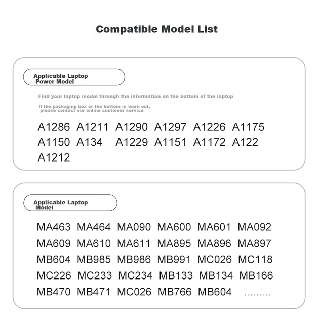 Зарядное устройство Mryc для Apple, 85 Вт, совместимо с MacBook Pro A1286 A1343 A1297, кабель 1.7 м, 18.5 В 4.6 А - изображение 10