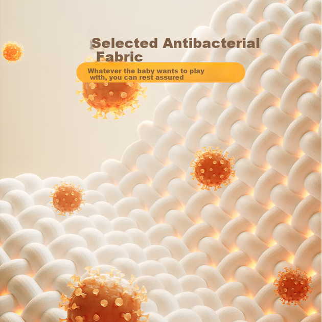 Москитная сетка YEEHOO с защитой от падения для мам и младенцев, антибактериальная, класса А, для домашнего использования детьми, для ограждения кроватей в студенческих общежитиях, для трех дверей, 1,2 метра * 2 метра. - изображение 8