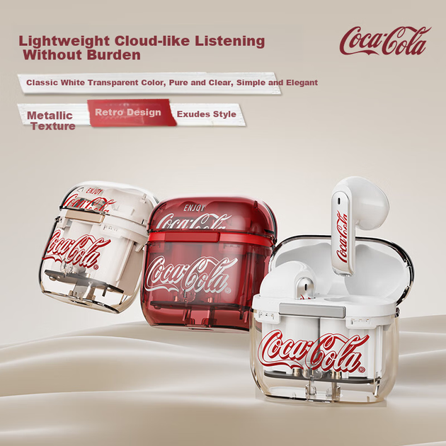 Наушники Coca-Cola T36S Bluetooth (6978641740033) - Фото 2 Наушники Coca-Cola T36S Bluetooth (6978641740033) - изображение 2