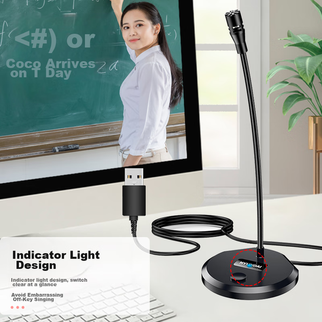 Микрофон проводной NINTAUS Y100B для компьютера, с внешней звуковой картой, для записи - изображение 5