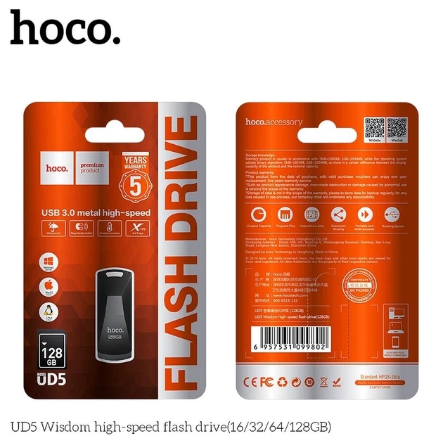 USB-флешка Hoco UD5 128GB USB 3.0 Grey (6957531099802) - зображення 2