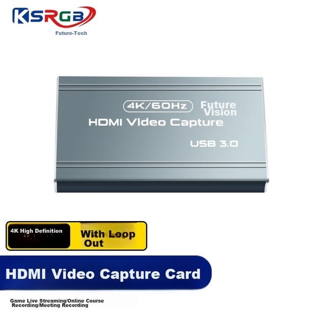 Карта видеозахвата KSRGB HDMI 4K 60 Гц USB 3.0 для PS5/Switch и камер - изображение 4