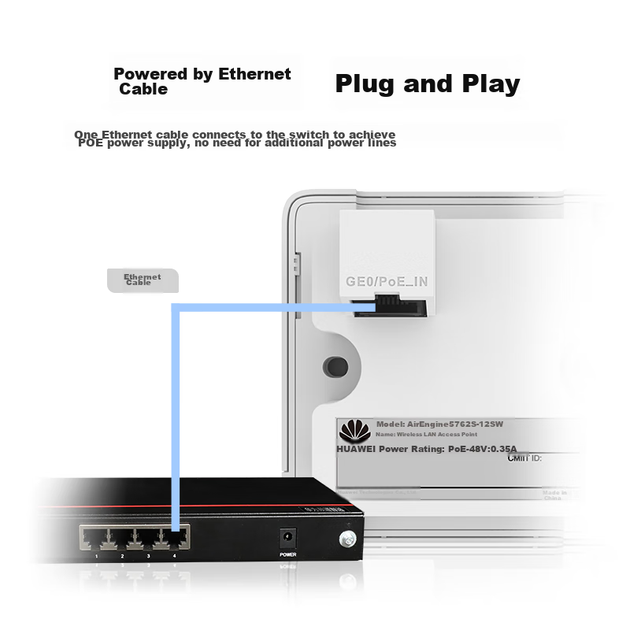 Точка доступа Huawei Kunling Enterprise, WiFi 6, 11ax, для дома, двухдиапазонная гигабитная, модель AirEngine5762S-11SW - Фото 10 Точка доступа Huawei Kunling Enterprise, WiFi 6, 11ax, для дома, двухдиапазонная гигабитная, модель AirEngine5762S-11SW - изображение 10