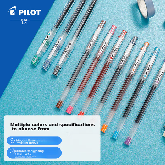 Ручки гелевые PILOT HI-TEC-C BLLH-20C3 0.3 мм черные, 12 шт - изображение 8