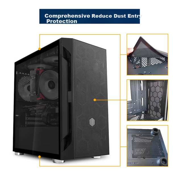 Мини-корпус SilverStone Fala H1 M, черный, для плат MATX, с поддержкой водяного охлаждения 240 мм, вентилятором 120 мм, длинными видеокартами и стеклянной боковой панелью - Фото 7 Мини-корпус SilverStone Fala H1 M, черный, для плат MATX, с поддержкой водяного охлаждения 240 мм, вентилятором 120 мм, длинными видеокартами и стеклянной боковой панелью - изображение 7