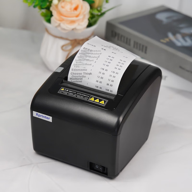 Принтер чеков XINYE XP-C160H термальный 80 мм с USB и Bluetooth, с автообрезкой, для ресторанов и магазинов - изображение 4
