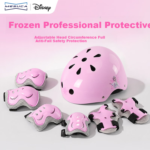 Детский защитный комплект для роликовых коньков Disney, предназначенный для езды на велосипеде, катания на роликах, скейтборде, беговеле и велосипеде. - изображение 4