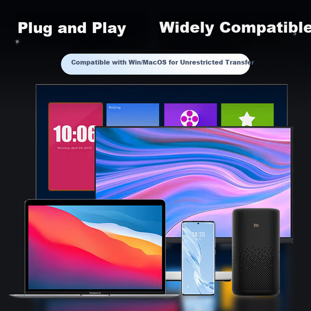Твердотельный накопитель ThinkPlus Lenovo TU100Pro Series с интерфейсом USB 3.2, скорость чтения до 1000 МБ/с, высокоскоростной металлический корпус, серебристый. - изображение 6