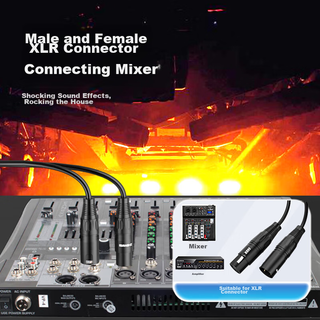 Аудіокабель ZHENWEI ZW-YPX Mini Jack 3.5 мм - 2x XLR, 8 м - зображення 7