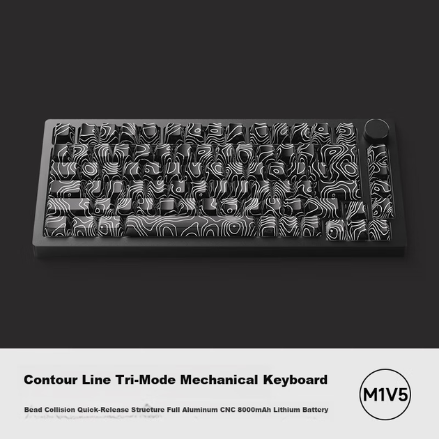 Клавиатура AKKO MoGeek M1 V5 механическая трехрежимная беспроводная Bluetooth в алюминиевом корпусе с горячей заменой - изображение 5
