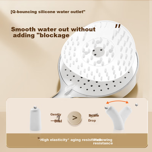 Душевая лейка ARROW ручная, многофункциональная, высокого давления, с обратным распылением, серая - изображение 9