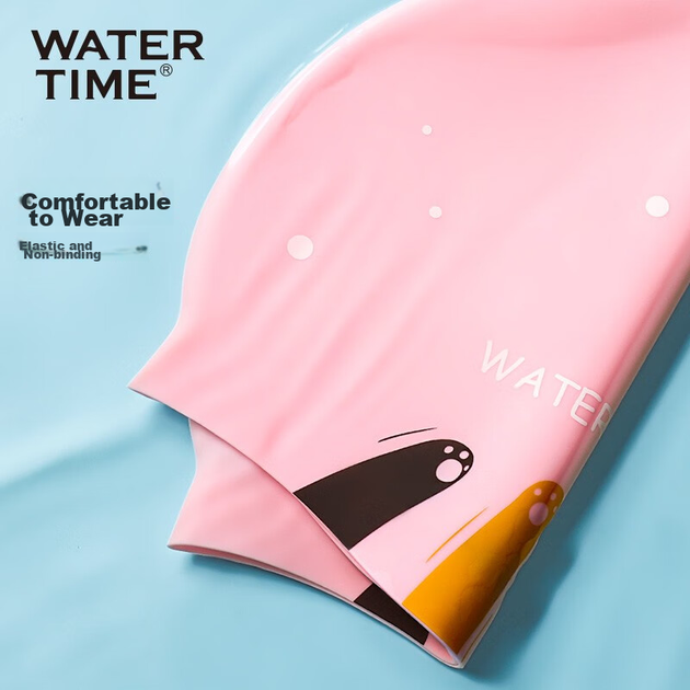 Шапочка для плавания WATERTIME Shuichuan детская силиконовая с цветочным узором, светло-розовая - Фото 8 Шапочка для плавания WATERTIME Shuichuan детская силиконовая с цветочным узором, светло-розовая - изображение 8