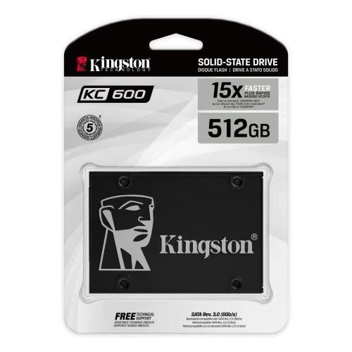 Твердотільний накопичувач SSD 512Gb, Kingston KC600, SATA3, 2.5', 3D TLC, 550/520 МБ/с (SKC600/512G) - изображение 3
