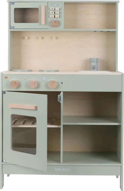 Zestaw do zabawy Little Dutch Kuchnia drewniana FSC Miętowa (LD2500) (8713291225008) - obraz 2