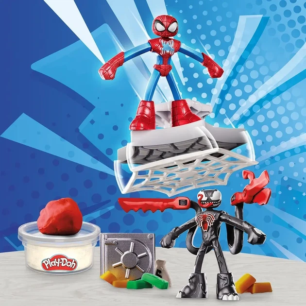 Набор для творчества Hasbro Play-Doh Marvel с массой для лепки Человек-паук (F9827) - изображение 8