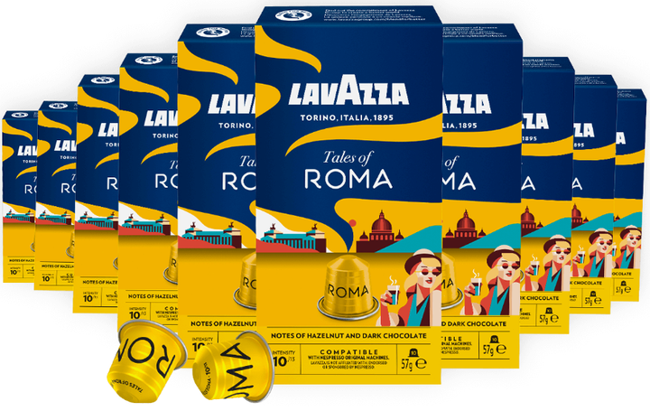 Кофе в капсулах Nespresso Lavazza Tales of Roma Aluminium 10 капсул - Фото 2 Кофе в капсулах Nespresso Lavazza Tales of Roma Aluminium 10 капсул - изображение 2