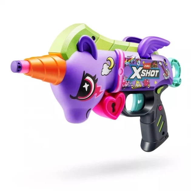 Детский Бластер X-Shot Purple Blastercorn 16 патронов (36882R) - Фото 6 Детский Бластер X-Shot Purple Blastercorn 16 патронов (36882R) - изображение 6