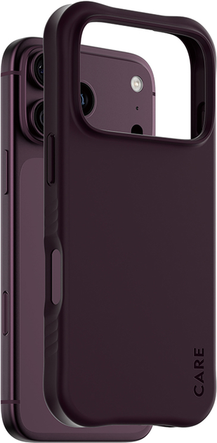 Etui CARE by PanzerGlass Fashionable Case Samba Black w. MagSafe do Apple iPhone 17 Pro Dark Cherry (CR57490) - obraz 2
