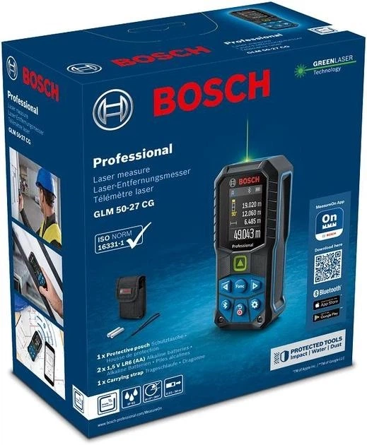 Лазерный дальномер Bosch GLM 50-27 CG (0601072U02) - Фото 3 Лазерный дальномер Bosch GLM 50-27 CG (0601072U02) - изображение 3