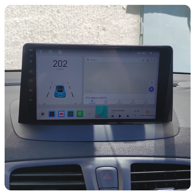 Штатная магнитола Lesko для Renault Megane III Рестайлинг 2 2014-2016 экран 9" 2/32Gb/ Wi-Fi GPS Optima - изображение 4