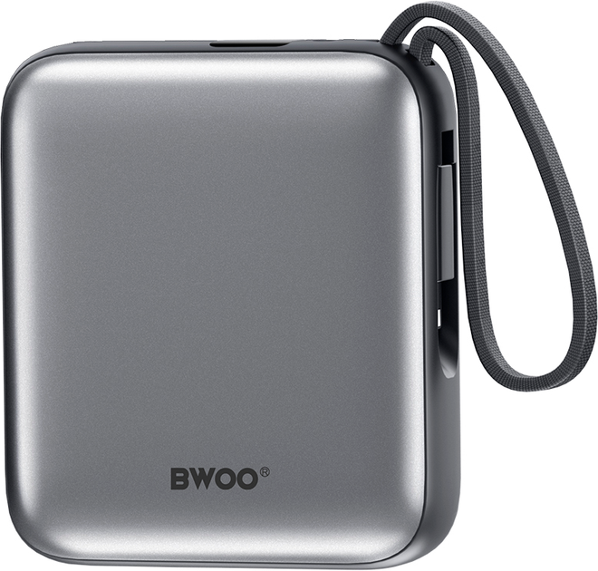 Powerbank BWOO P74 22.5W 10000mah USB-C Grey (6933654816366) - obraz 2