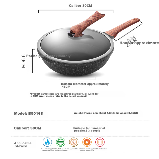 Сковорода WOK Cooker King с крышкой 30 см (B50168) - Фото 3 Сковорода WOK Cooker King с крышкой 30 см (B50168) - изображение 3