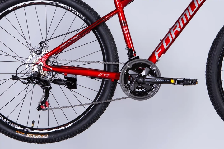 Велосипед горный AL 27.5" Formula Motion DD FR 2026, рама 16" красный с серым (OPS-FR-27.5-295) - изображение 5