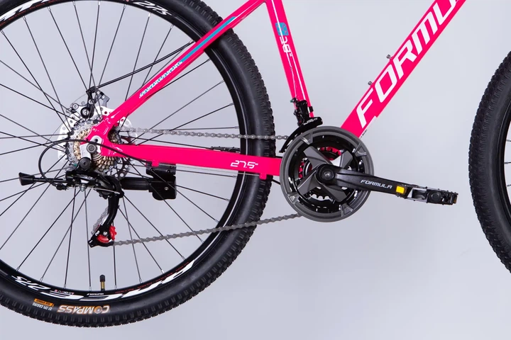 Велосипед гірський AL 27.5" Formula Motion DD FR 2026, рама 18" рожевий з білим (OPS-FR-27.5-304) - зображення 5