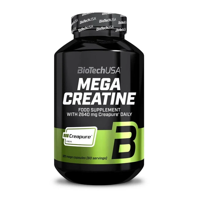 Креатин моногидрат BioTech Mega Creatine Creapure 120 капсул - Фото 1 Креатин моногидрат BioTech Mega Creatine Creapure 120 капсул - изображение 1