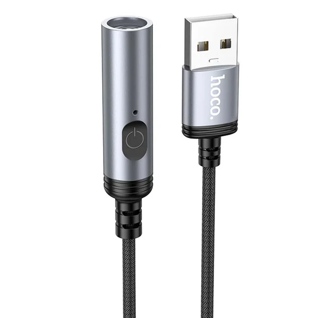 Портативный прикуриватель Hoco UA30 USB 30 см черный - Фото 3 Портативный прикуриватель Hoco UA30 USB 30 см черный - изображение 3
