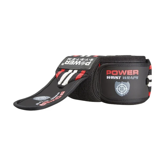 Кистевой бинт Power System Wrist Wraps 3500RD чёрный-красный с фиксацией пальца - Фото 1 Кистевой бинт Power System Wrist Wraps 3500RD чёрный-красный с фиксацией пальца - изображение 1