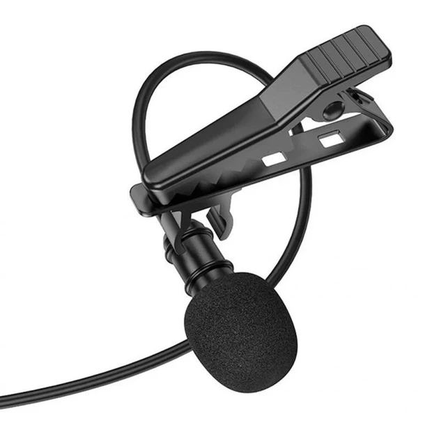 Микрофон петличный Borofone BFK11 3,5 мм 2 м черный - изображение 3