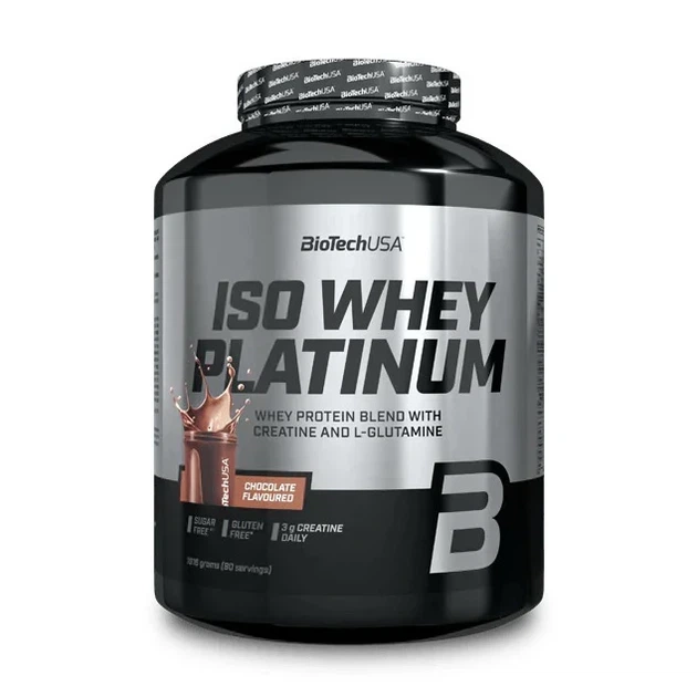 Сироватковий протеїн BioTech Iso Whey Platinum шоколадний для набору м'язової маси 1,81 кг - Фото 1 Сироватковий протеїн BioTech Iso Whey Platinum шоколадний для набору м'язової маси 1,81 кг - зображення 1