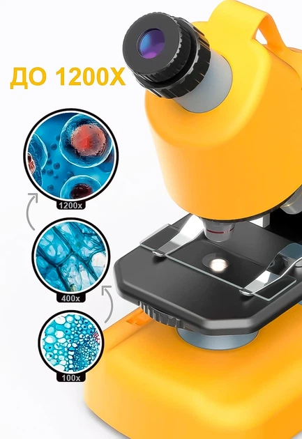 Детский микроскоп uSmart 1113A-1 1200Х жёлтый - изображение 9