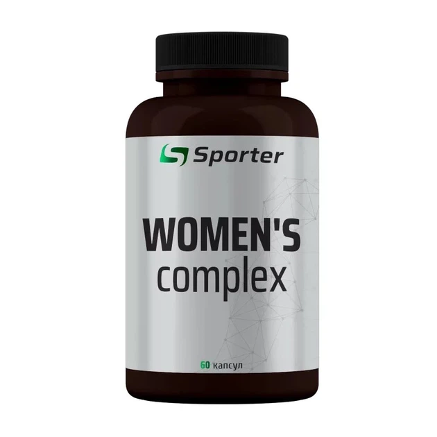 Витамины для женщин Sporter Women's Complex 60 капсул для иммунитета и энергии - Фото 1 Витамины для женщин Sporter Women's Complex 60 капсул для иммунитета и энергии - изображение 1
