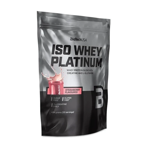 Протеин BioTech Iso Whey Platinum сывороточный клубничный 454 г - Фото 1 Протеин BioTech Iso Whey Platinum сывороточный клубничный 454 г - изображение 1