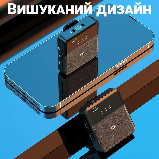 Безпровідний петличний мікрофон Savetek P36 Lightning з шумоподавленням пластик чорний - зображення 10