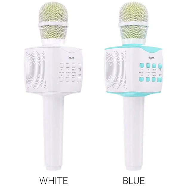 Микрофон Hoco BK5 беспроводной караоке для пения с Bluetooth 5 и шумоподавлением белый - изображение 9