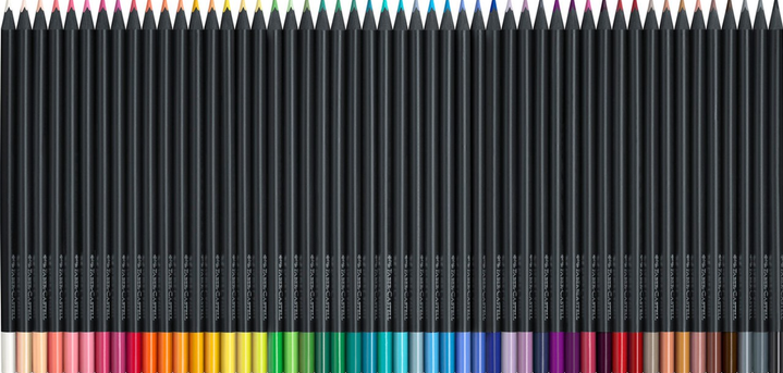Олівці кольорові 50кол. Faber-Castell 116450 Black Edition трикутні, чорне дерево /116450/ - изображение 2