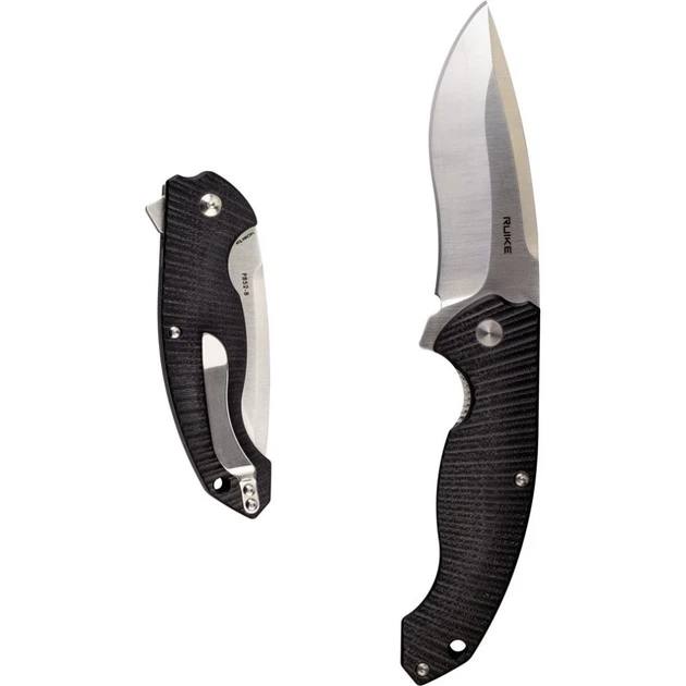 Ніж складаний туристичний Ruike Fang P852-B, (8.9 см) 14C28N / G10 чорний - зображення 2