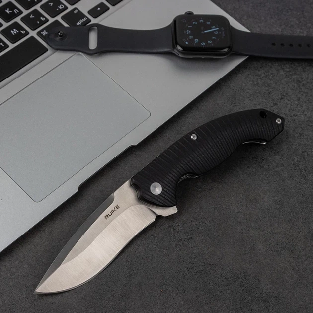 Ніж складаний туристичний Ruike Fang P852-B, (8.9 см) 14C28N / G10 чорний - зображення 5