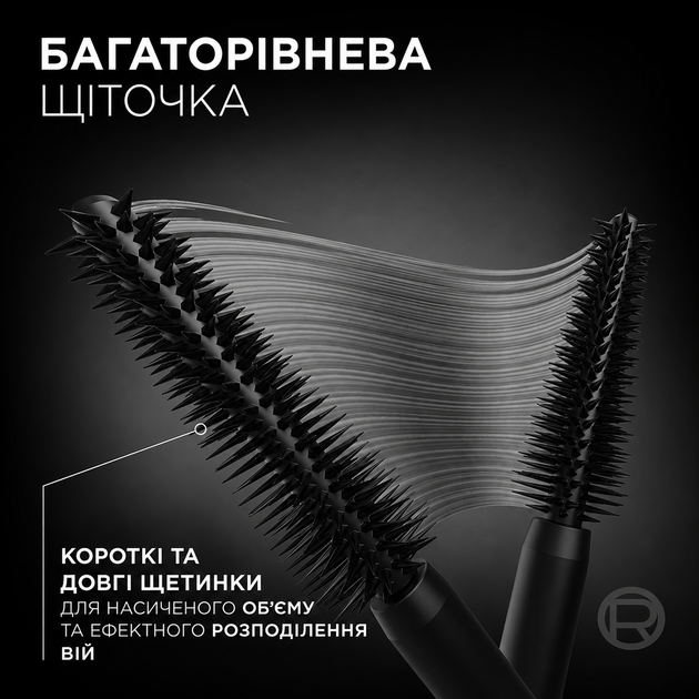 Угольно-черная тушь для ресниц с панорамным эффектом объема L'Oréal Paris Volume Million Lashes Panorama All Night Black 9.9 мл - изображение 4