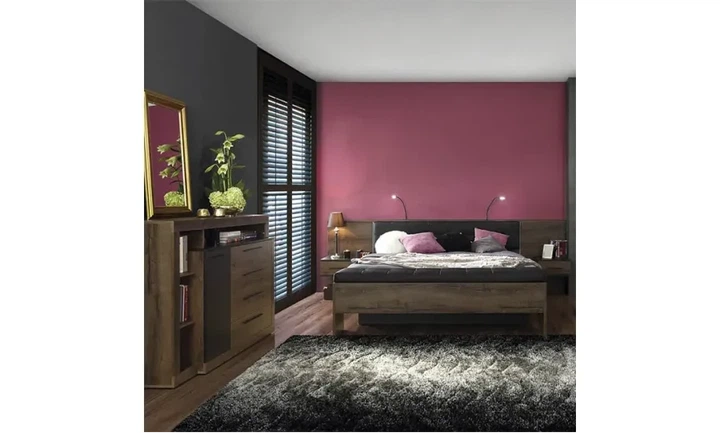 Ліжко двоспальне Bellevue BLQL161B з тумбами ламінована ДСП 160x200 Дуб болотний/Чорний дуб - Фото 8 Ліжко двоспальне Bellevue BLQL161B з тумбами ламінована ДСП 160x200 Дуб болотний/Чорний дуб - зображення 8