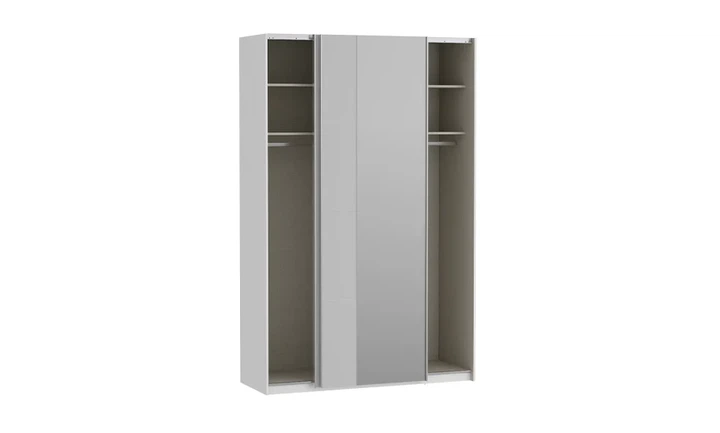 Шкаф-купе 1,5 м 2д Fittio FTIS72462 с зеркалом белый глянец - изображение 2