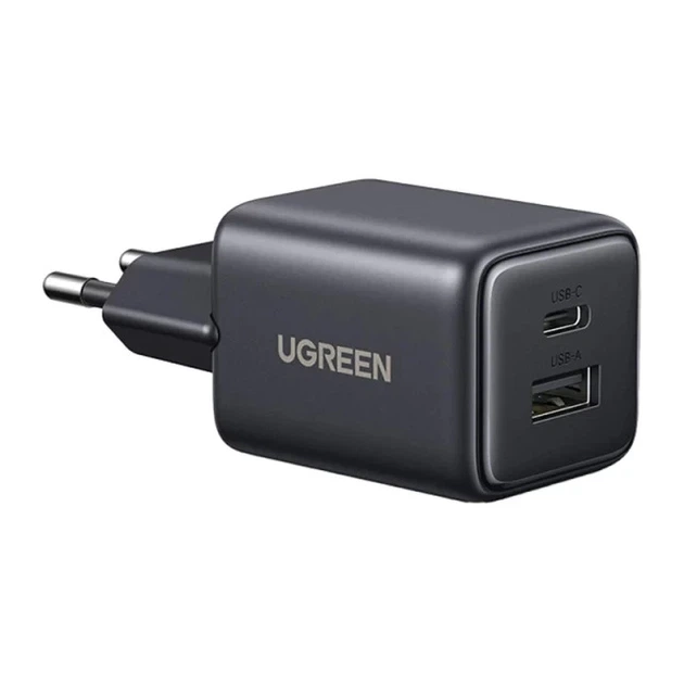 Мережевий зарядний пристрій UGREEN X514 20W 2-Port GaN Fast Charger EU black - Фото 5 Мережевий зарядний пристрій UGREEN X514 20W 2-Port GaN Fast Charger EU black - зображення 5