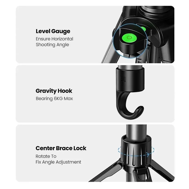 Штатив UGREEN LP661 Professional Tripod for Phone & Camera(UGR-15187) - зображення 5